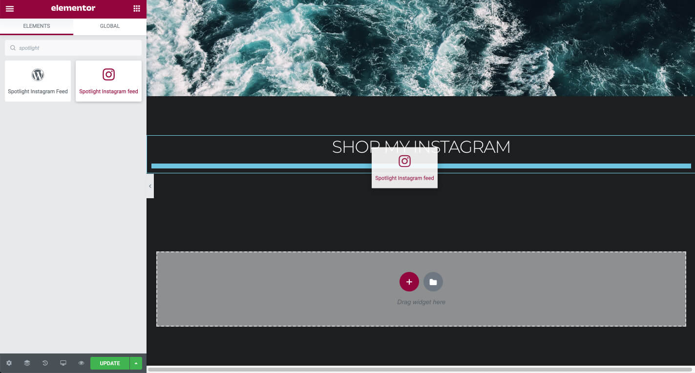 Elementor Instagram feed widget is now part of Spotlight PRO