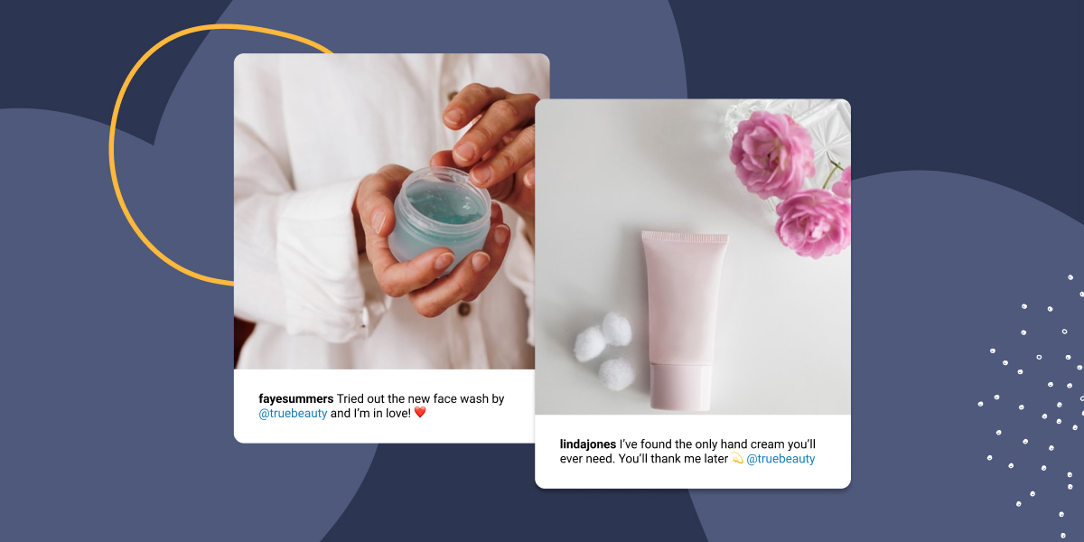 Instagram user-generated content with hashtag feeds and tagged posts