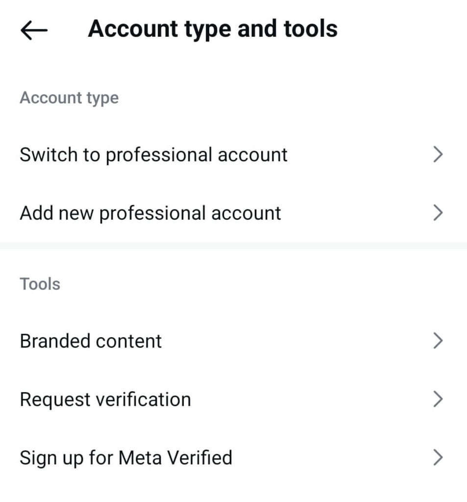 Switch to a professional account on Instagram