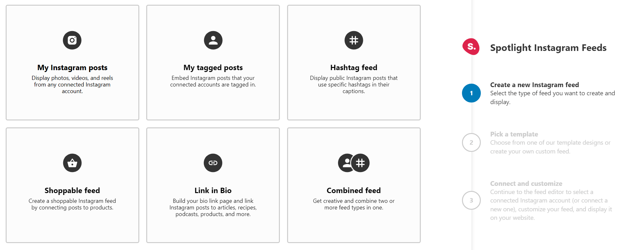 Types of Instagram feeds
