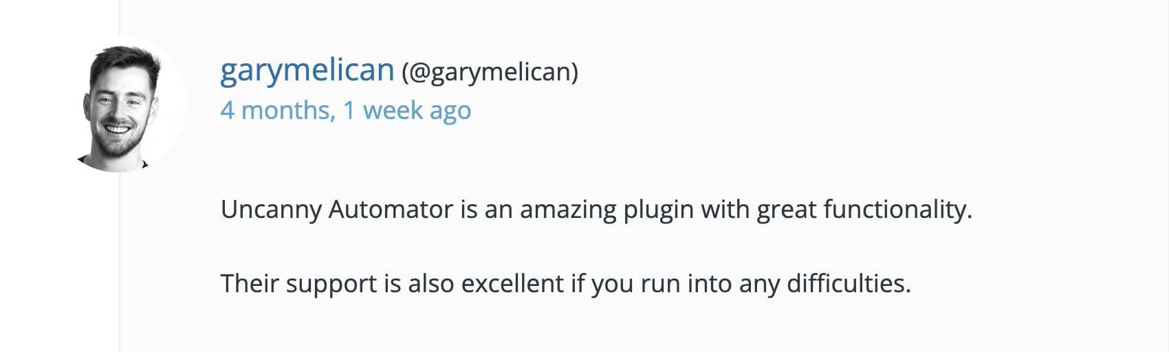 A written review by garymelican, explaining why Uncanny Automator is the best Instagram plugin for WordPress.