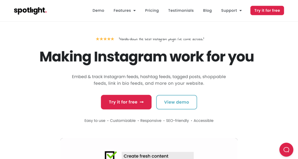 Spotlight - Instagram feed plugin para WordPress