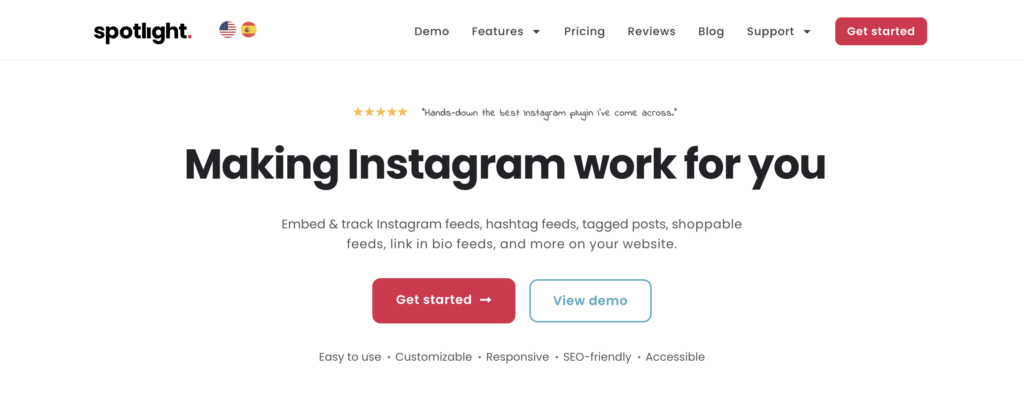 Spotlight Instagram feed plugin