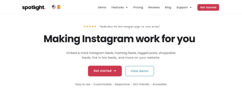 Spotlight Plugin de feed de Instagram