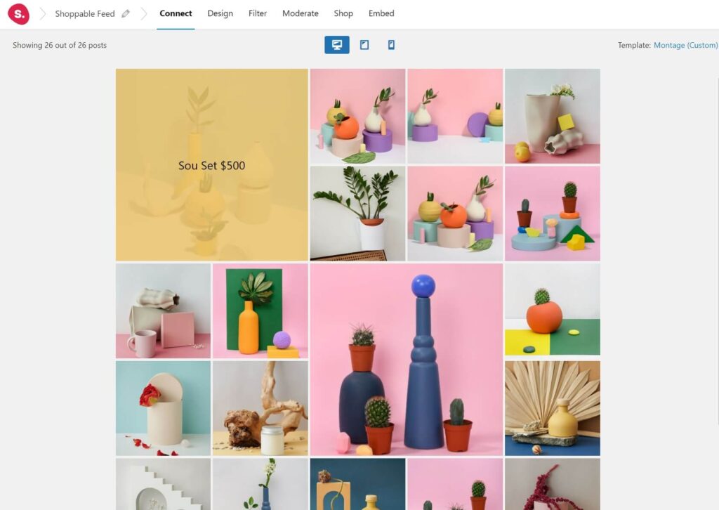 Spotlight shoppable Instagram feed frontend