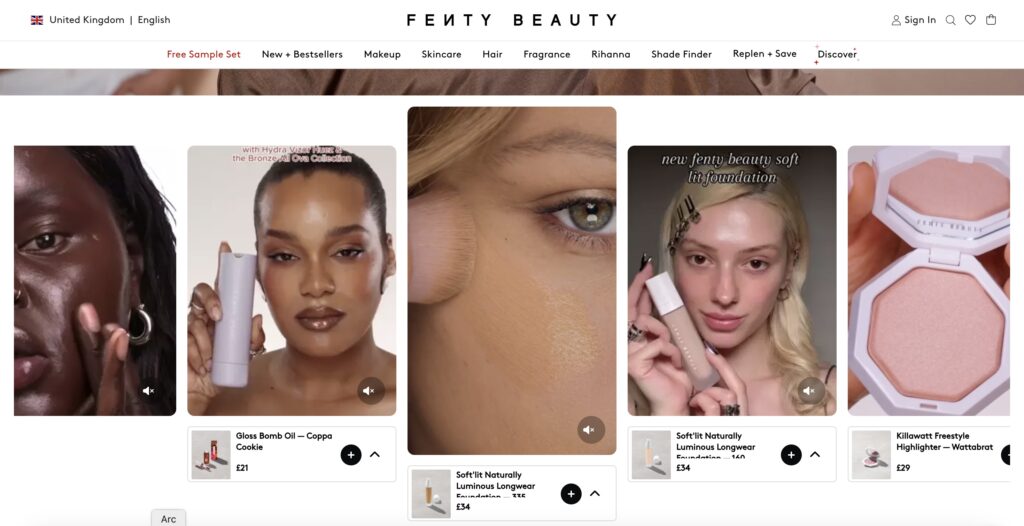 Instagram influencers featured in a shoppable feed