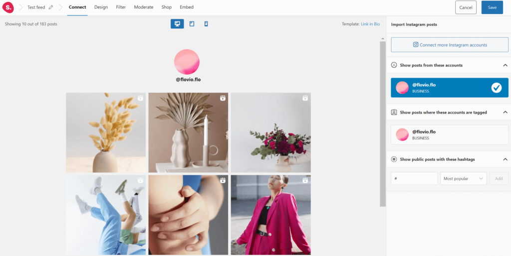 Spotlight sitio web Instagram feed plugin