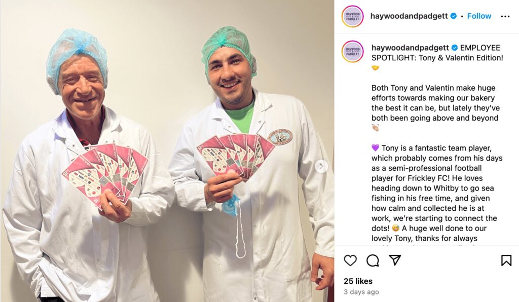 Instagram employee spotlight post