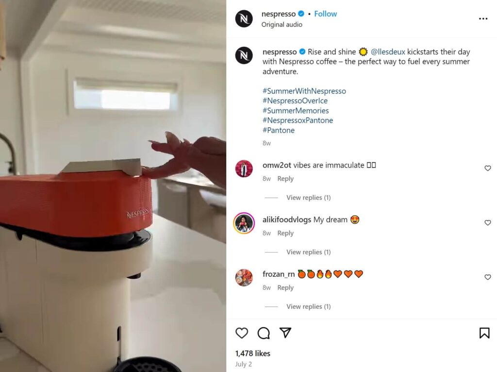 Instagram content idea showing product highlight and demo