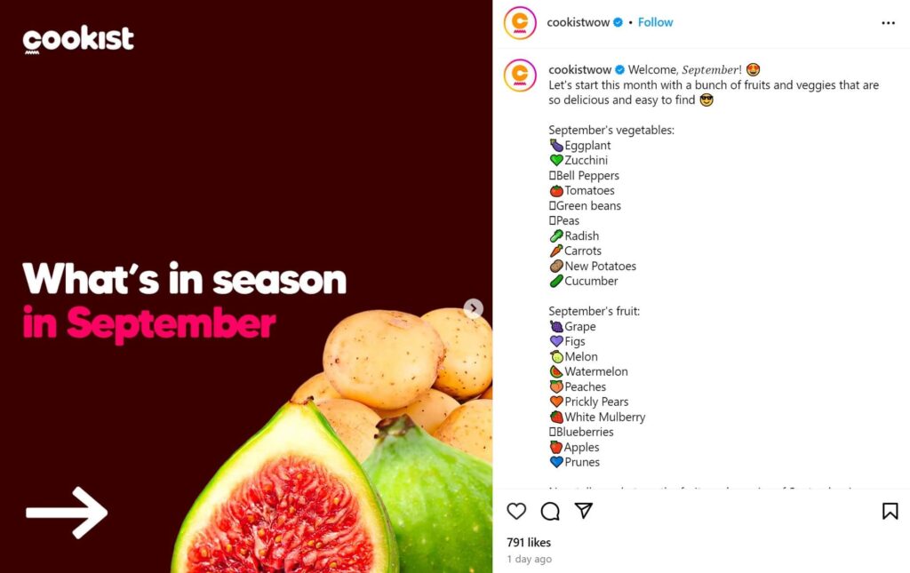 Contenidos de temporada y de tendencia en Instagram