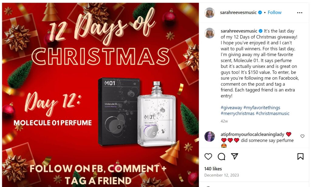 Instagram Holiday-Themed Giveaway