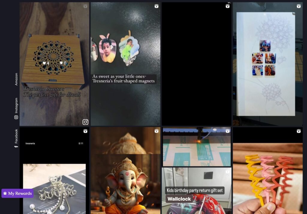 Instagram feed on website example