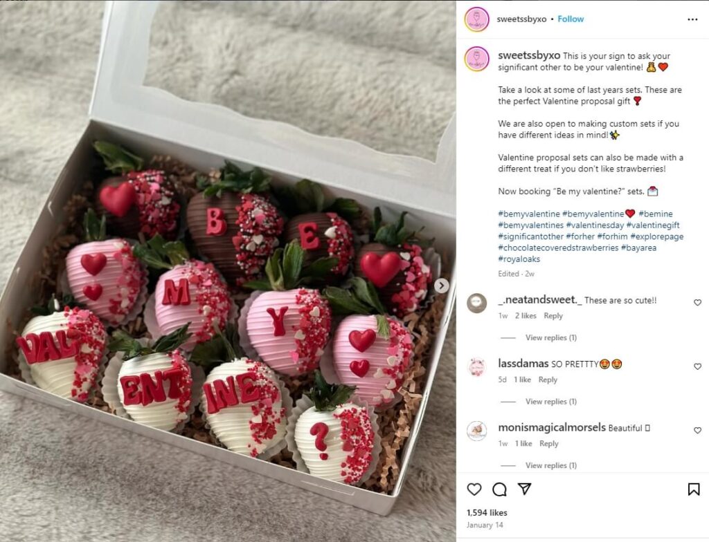 A Valentine's Day offer on Instagram