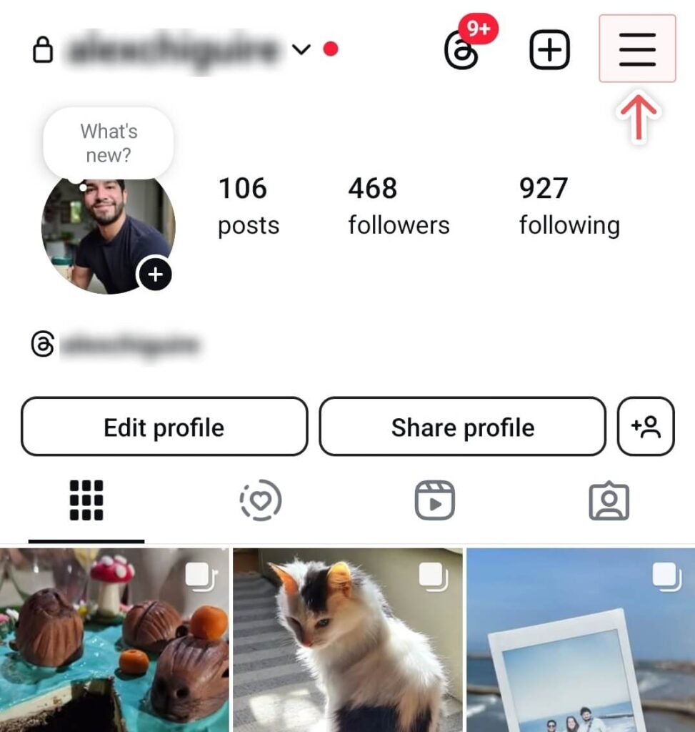 An Instagram profile