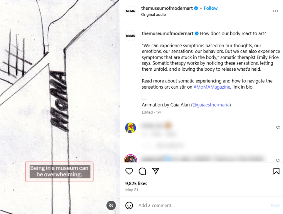 Optimal text placement in an Instagram reel