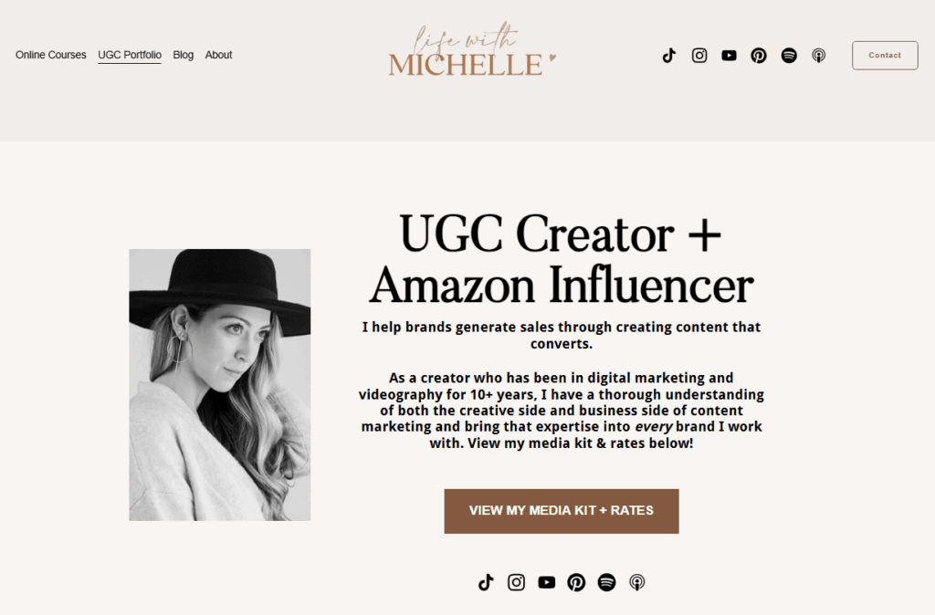 An example of an UGC portfolio