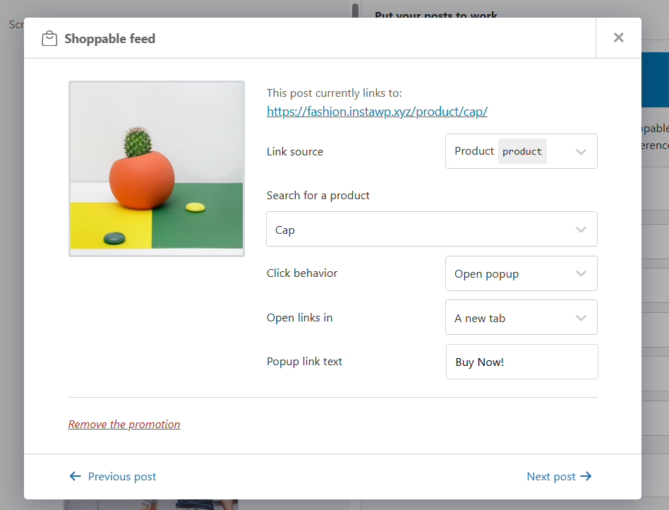 Configuring a shoppable feed in Spotlight