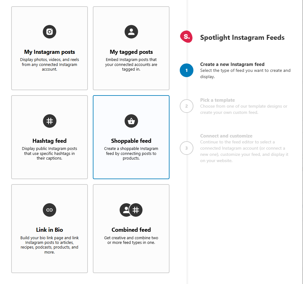 Creating a shoppable feed in Spotlight