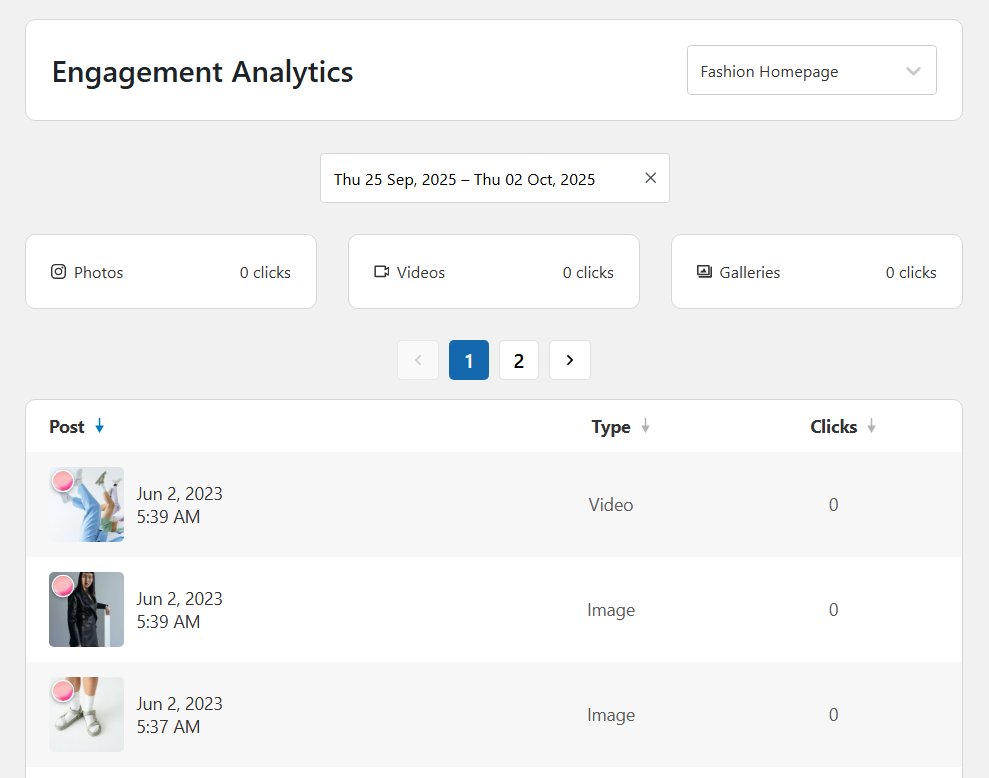 Engagement analytics in Spotlight