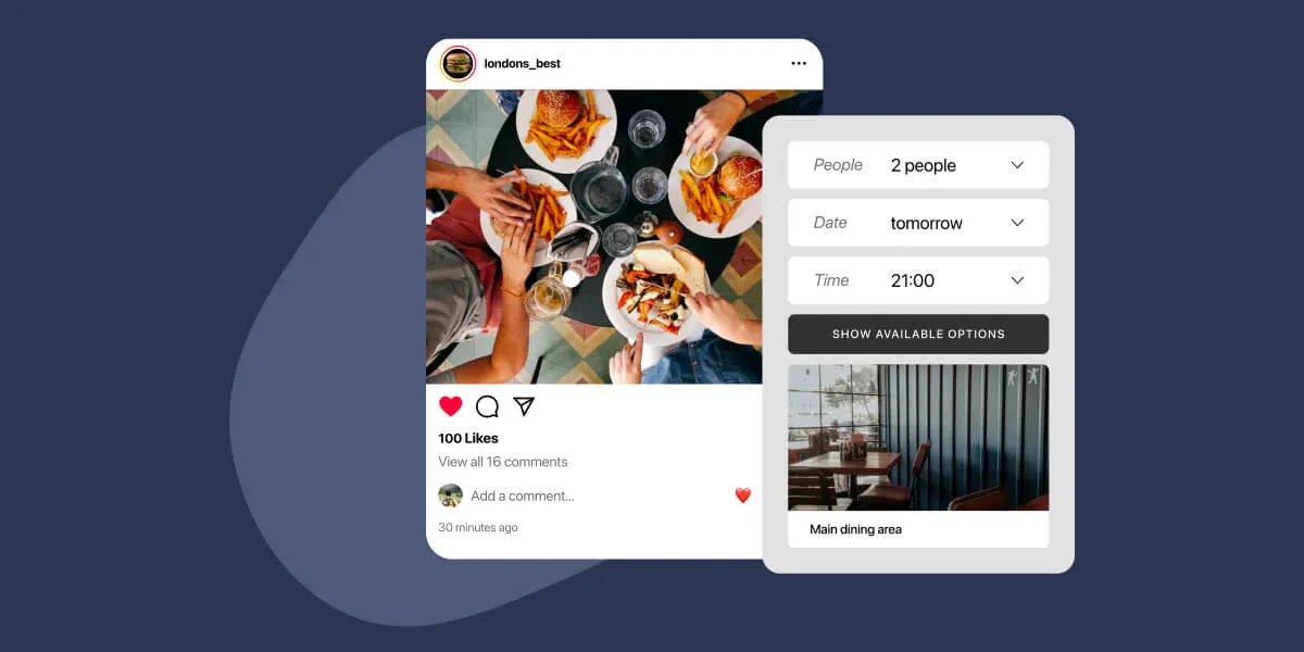 Instagram restaurant bookings with Spotlight
