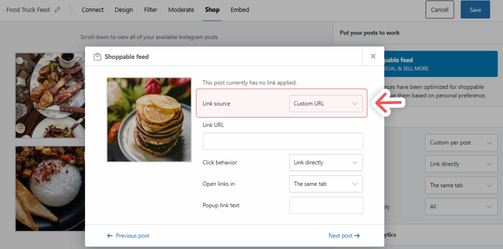 A shoppable Instagram feed for a food truck, built with Spotlight