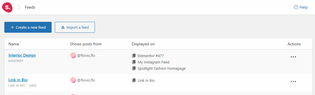 Multiple Instagram feeds in Spotlight
