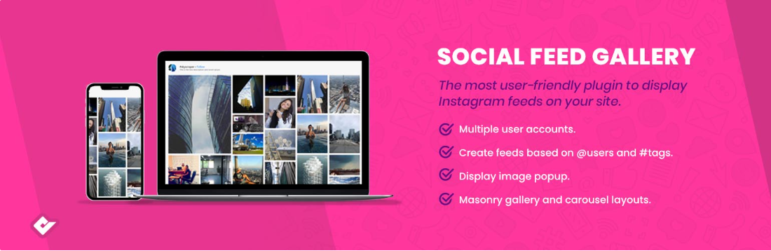 Social Feed Gallery plugin by QuadLayers for WordPress banner