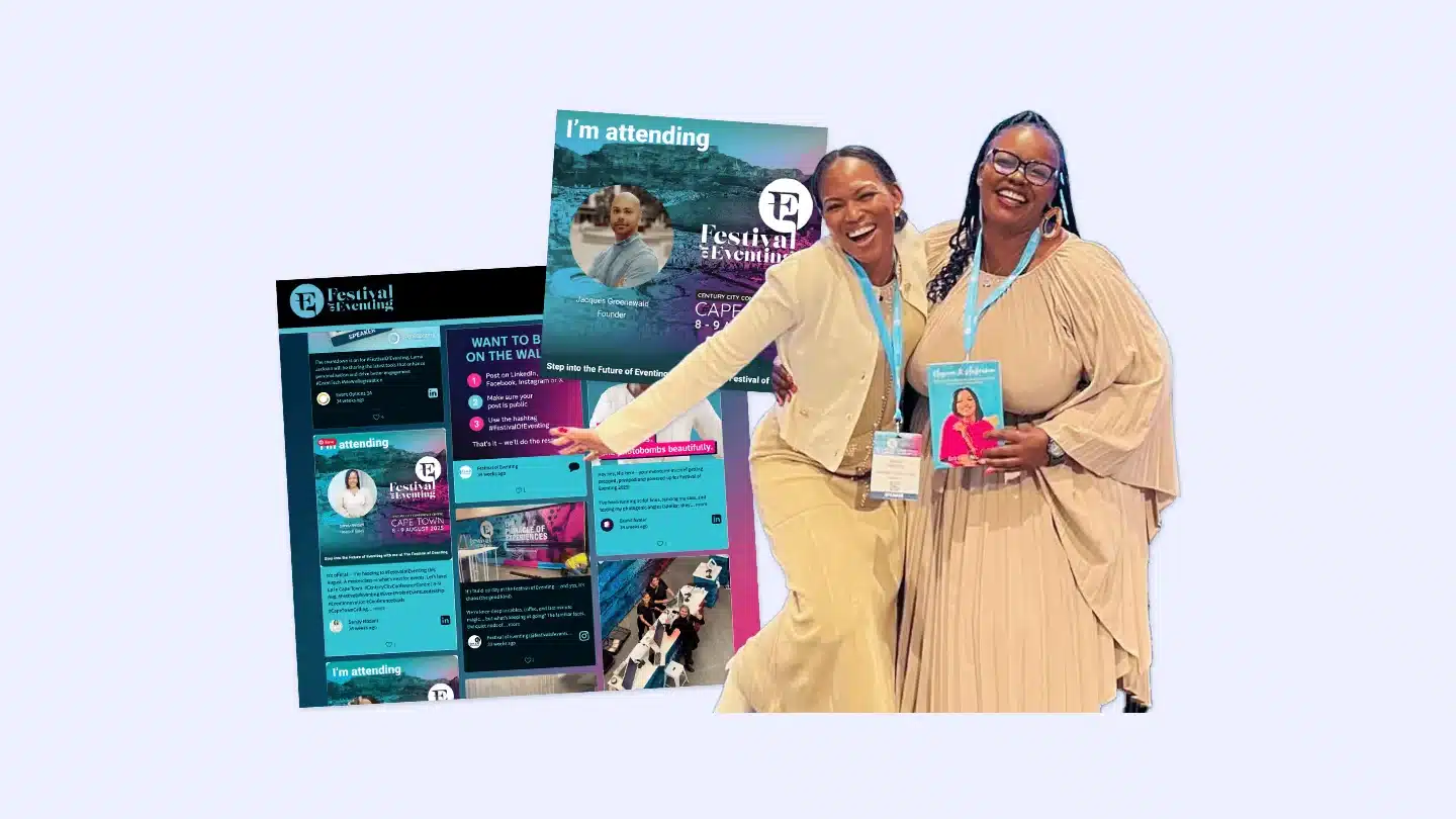 Walls.io social wall displayed on large screens at a live event